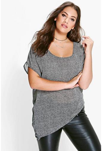 Plus Jayne Chiffon Oversize Tunic