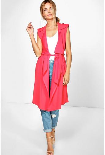 Abigail Sleeveless Waterfall Duster