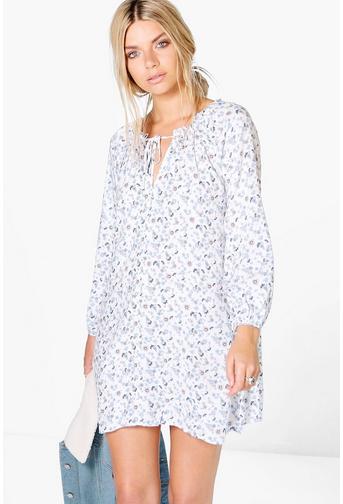 Ava Printed Smock Dress