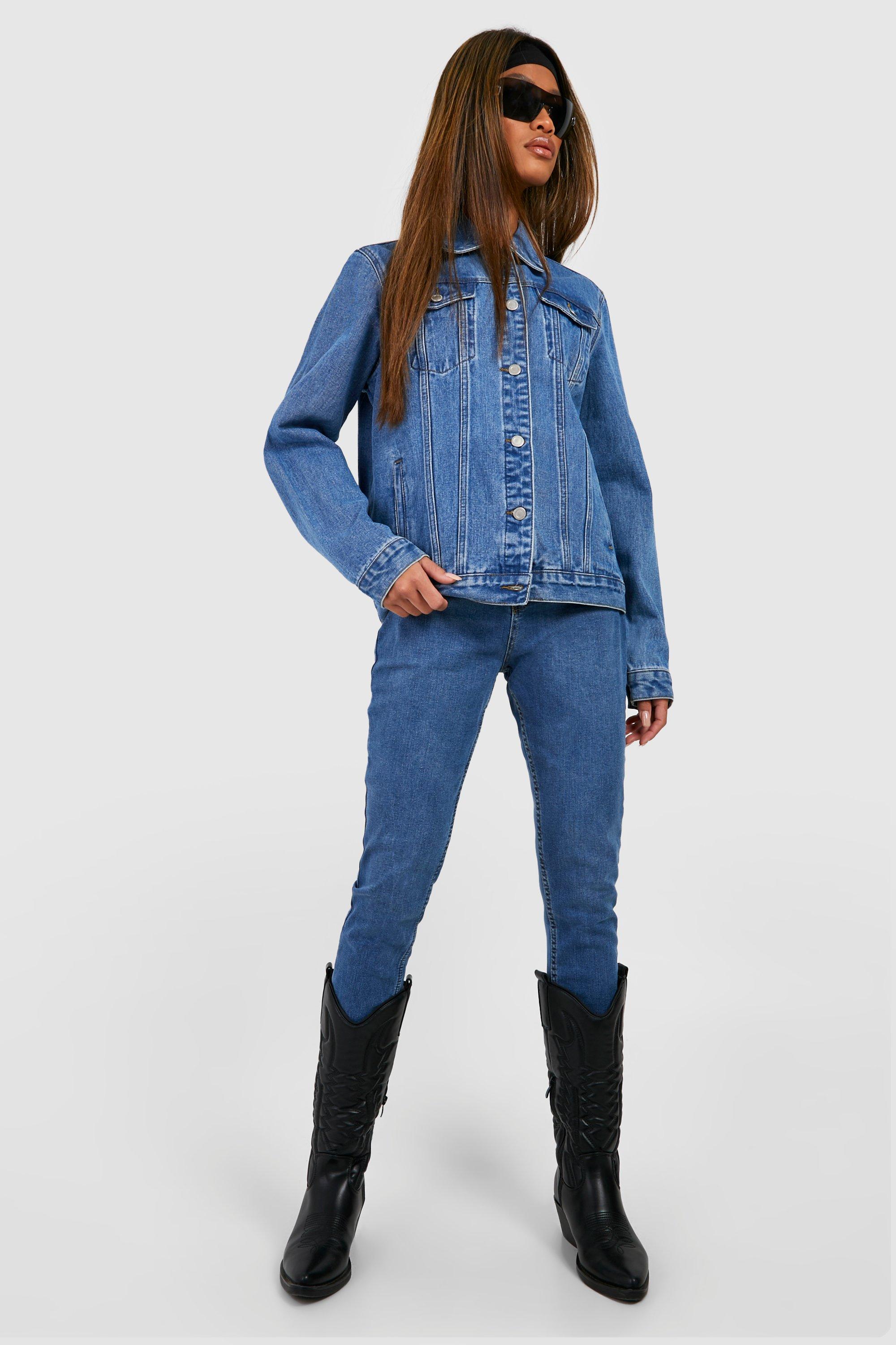 Image of Jeans modellanti a vita alta Skinny Fit, Azzurro