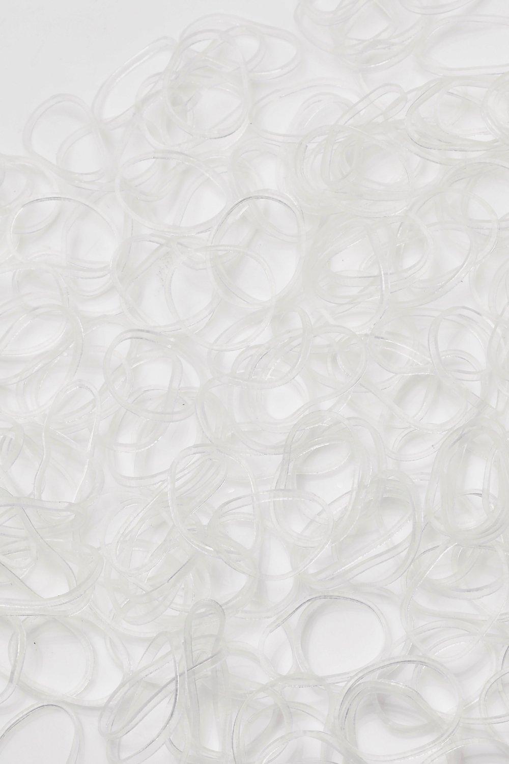 Image of Set di mini fascette elastiche per capelli, Bianco