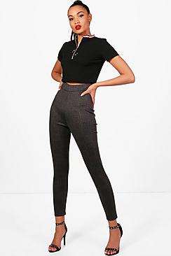 BooHoo Fit Esme Check Ponte Leggings