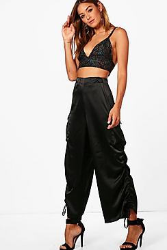 Delilah Satin Utility Relaxed Jogger