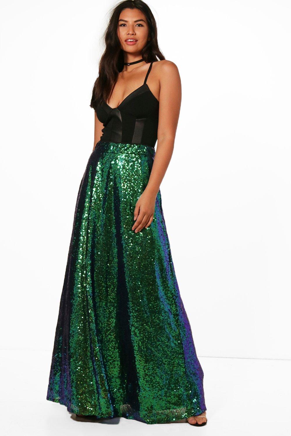 boohoo sequin maxi
