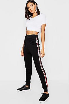 Katie Sports Stripe Loopback Joggers
