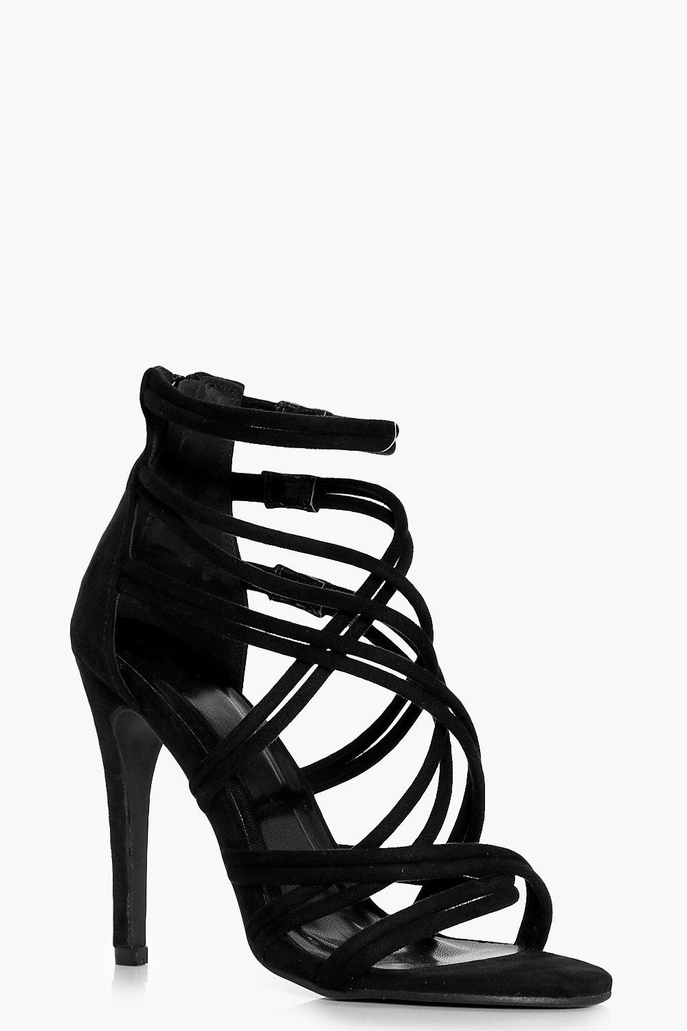 Anna Multi Strap Cage Gladiator Heel Boohoo 