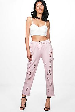 Hayley Distressed Loopback Sweat Joggers