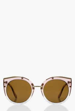 Maisie Clear Frame Cat Eye Sunglasses
