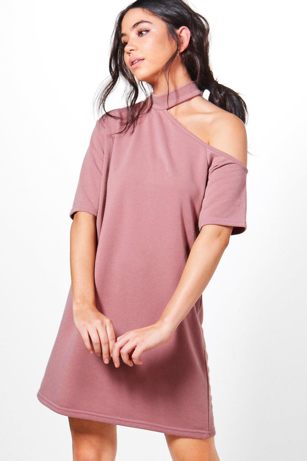 Ellie Choker Cold Shoulder Sweat Dress