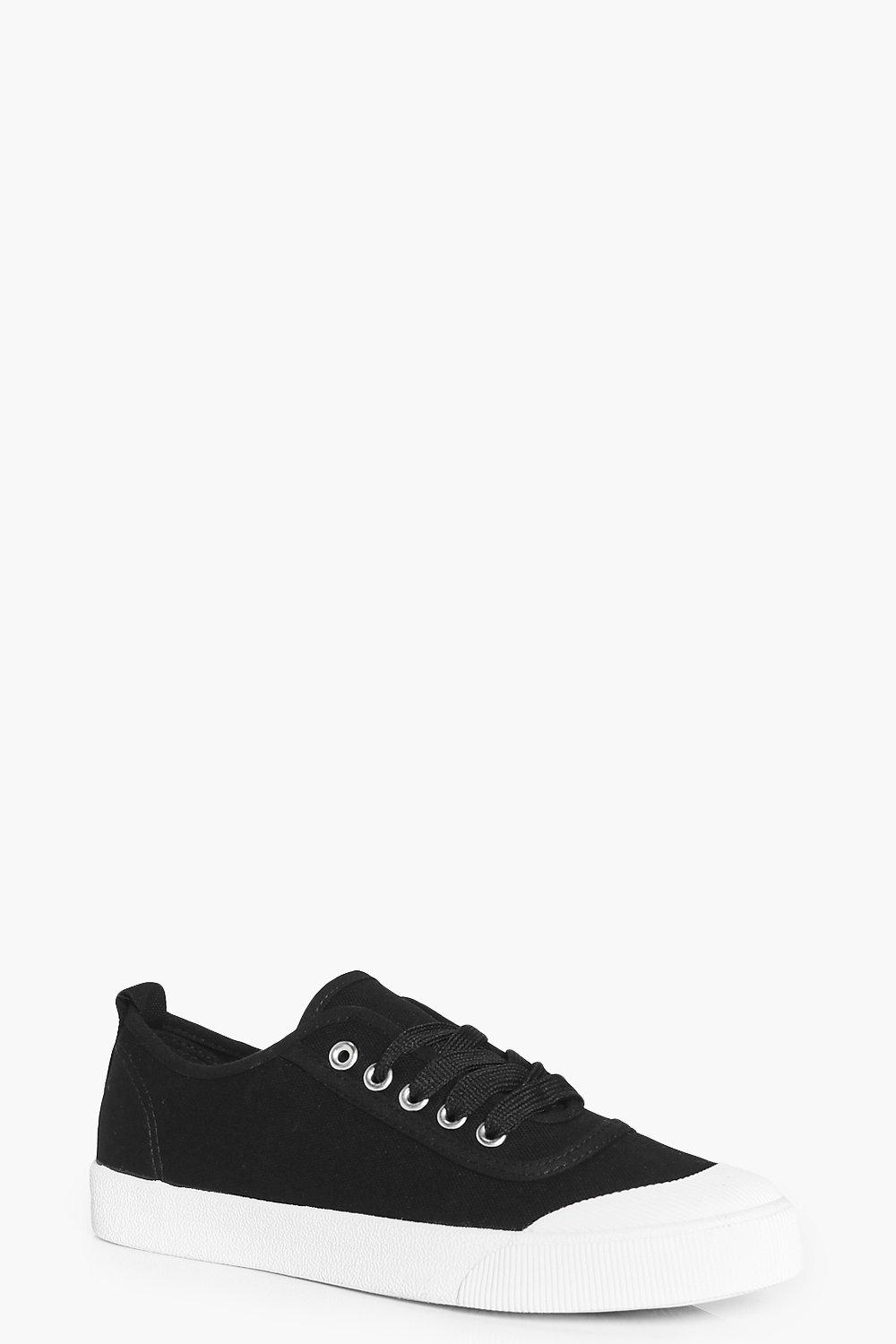 Olivia Lace Up Canvas Pump
