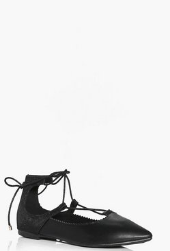 Sophia Lace Up Pointed Ballet