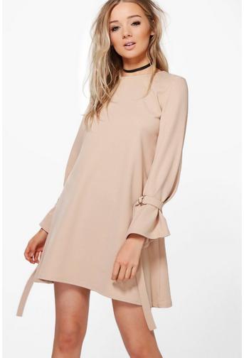 Jamie D-Ring Tie Sleeve Swing Dress