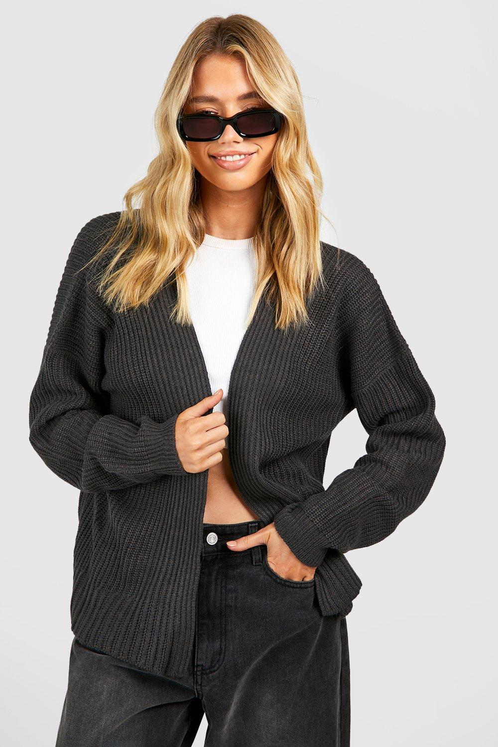 oversized cropped cardigan