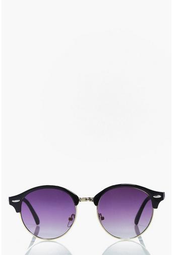 Diana Half Frame Round Wayfarer Sunglasses