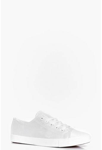 Emma Satin Lace Up Trainer Pump