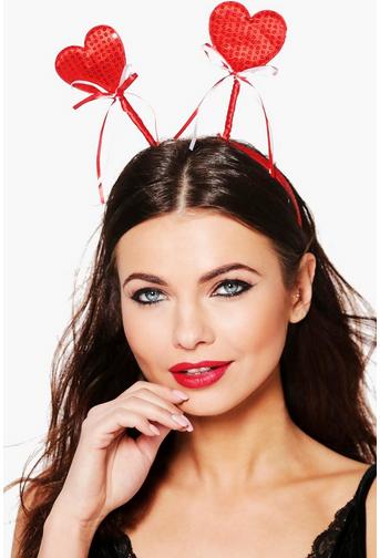 Ella Sequin Ribbon Love Heart Headband