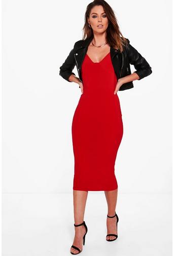 Suzanne Slinky Seam Detail Strappy Midi Dress