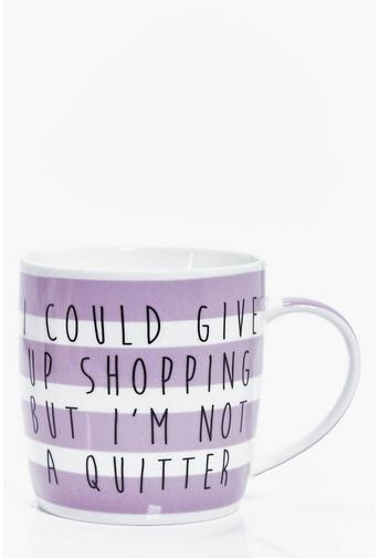 I Could Give Up Shopping Stripe Mug