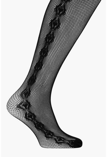 Elsa Side Panel Fishnet Tights