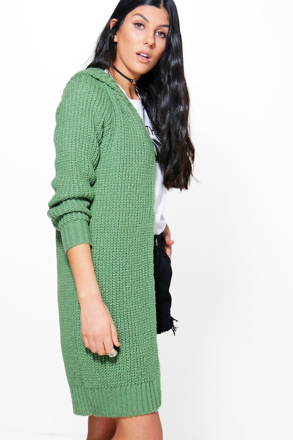 long hooded cardigan outfit