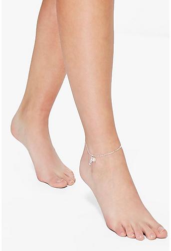 Rebecca Faux Pearl & Starfish Anklet