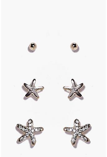 Lexi Starfish 3 Earring Set