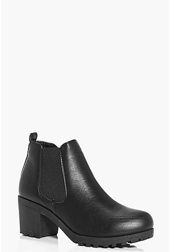 Lois Chunky Cleated Heel Chelsea Boot