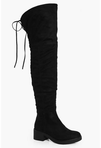 Angel Faux Fur Lined Chunky Over The Knee Boot