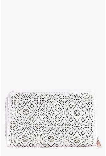 Matilda Laser Cut Zip Around Purse