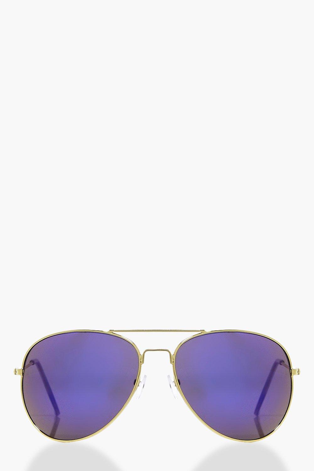 Edie Blue Revo Lense Aviator Sunglasses