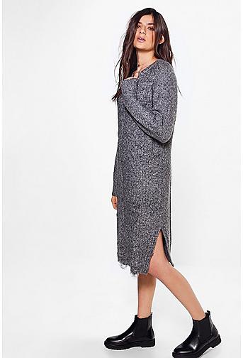 Niamh Oversized Cable Knit Jumper Dress