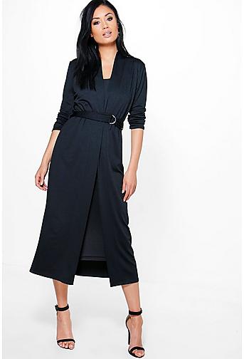 Lorna D Ring Duster & Plunge Dress Co-Ord