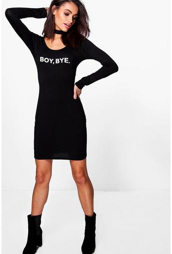 Bianca Slogan Bodycon Dress