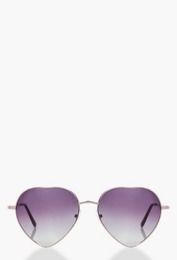 Lola Purple Ombre Lense Heart Sunglasses