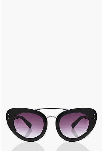 Isabelle Black Brow Bar Cat Eye Sunglasses