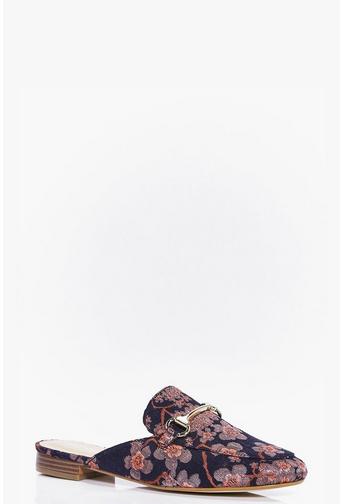 Natasha Denim Floral Mule Loafer