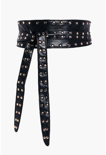 Vanessa Stud Edge Leather Look Obi Belt