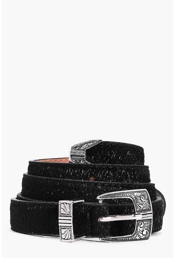 Annabelle Western Faux Pony Skinny Belt