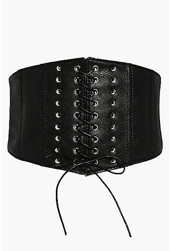 Aimee Studded Lace Up Corset Belt