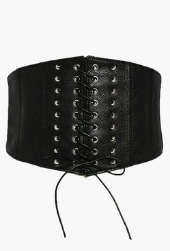 Aimee Studded Lace Up Corset Belt