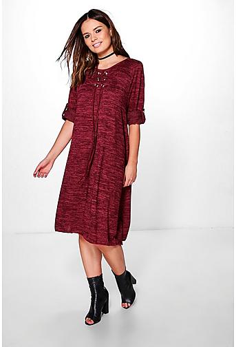 Laura Lace Up Knitted Dress