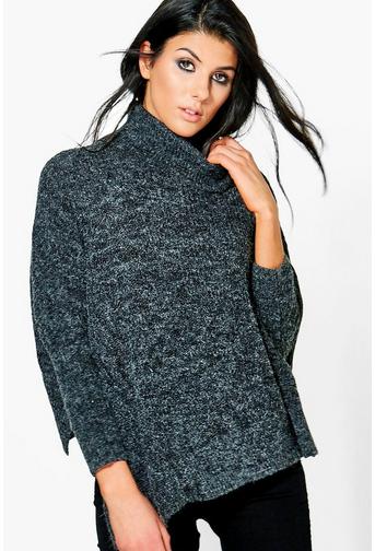 Nicole Asymmetrical Cowl Neck Jumper