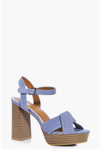 Lauren Knotted Front Denim Platform