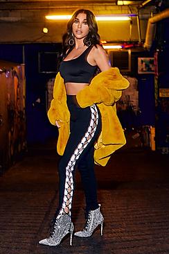 Faye Lace Up Side Loopback Jogger