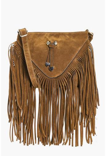 Natalia Fringed Suedette Cross Body Bag