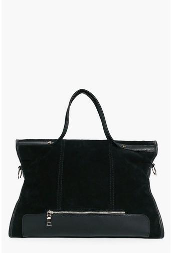 Jemima Suedette Metal Detail Holdall Bag