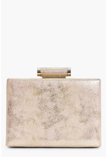 Betsy Shimmer Box Clutch Bag