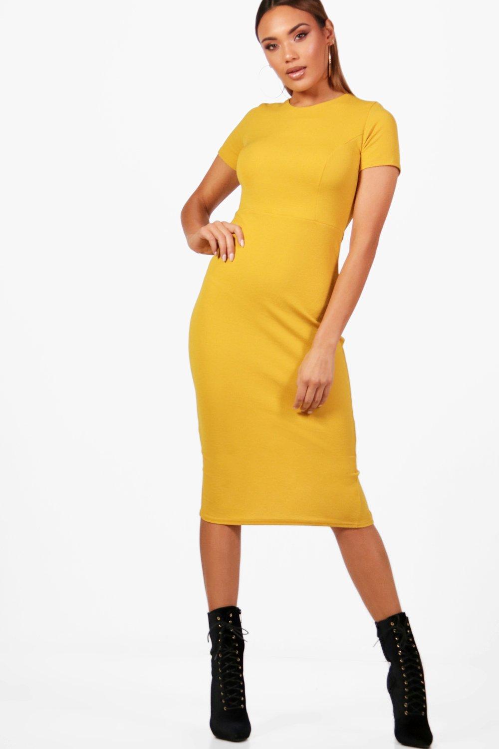 Fitted Midi Tailored Dress Boohoo