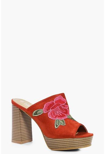 Melissa Floral Embroidered Mule