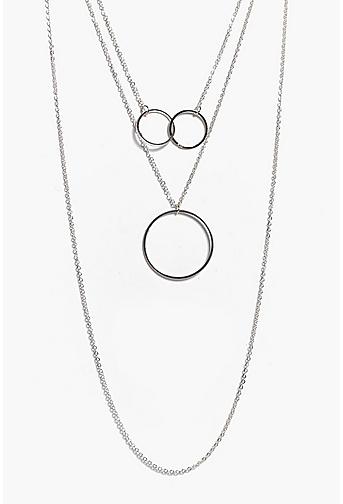 Sophie Interlinked Circle Layered Necklace